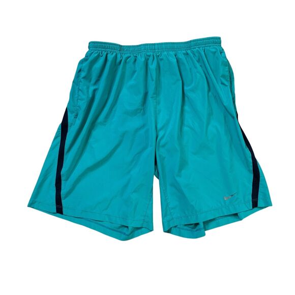 Nike Shorts Mens XL Extra Large Aloha Blue Distance Running Dri Fit Brief Lined - Picture 1 of 12